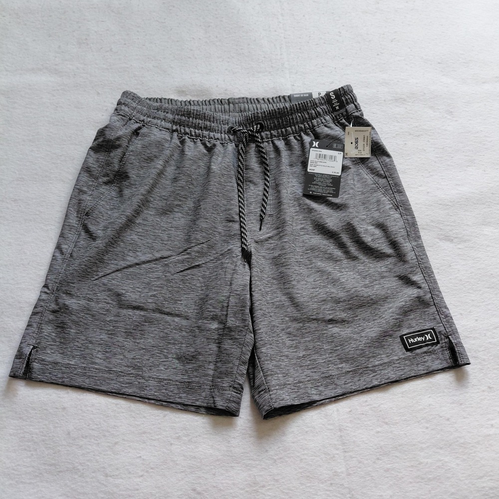 Hurley Hybrid Board Shorts Mens Gray Heather Small Stretch Trunks 7.5 Inseam NWT